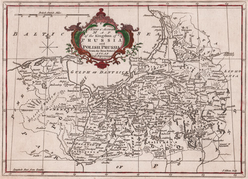 A New & Accurate Map of the Kingdom of Prussia and Polish Prussia 1764 map